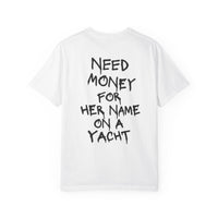 Need money for her name on a yacht