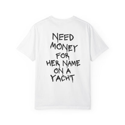 Need money for her name on a yacht