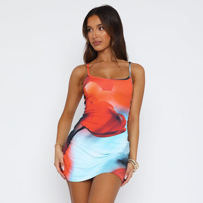 Ocean Ember Mini Dress