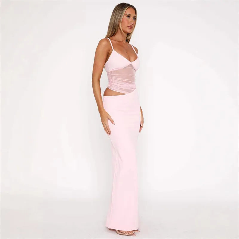 Snatched Illusion Maxi Dress